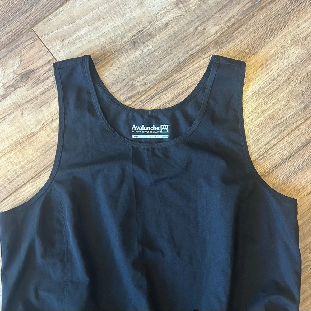 Avalanche Outdoor Women’s Drawstring Waist Tank Dress Black Size L - Picture 3 of 4